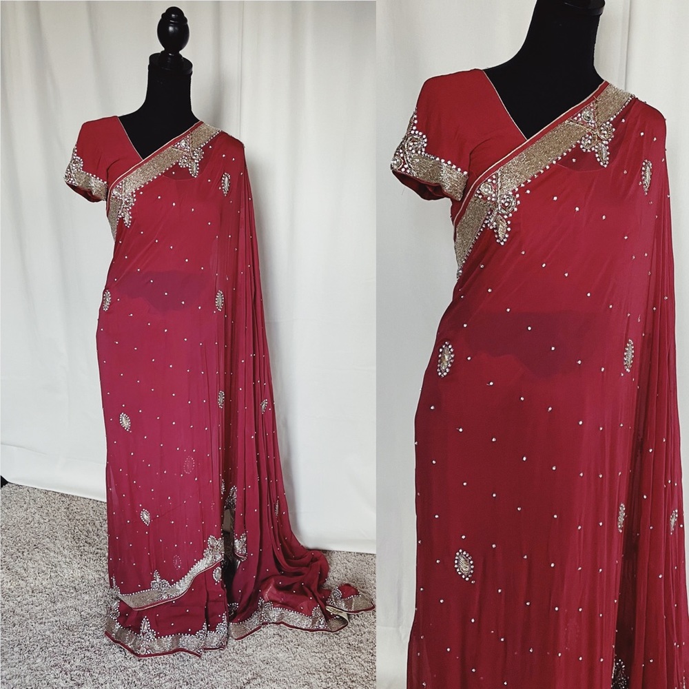 Magenta Saree